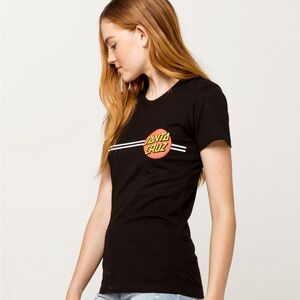 Santa Cruz classic dot youth tee black